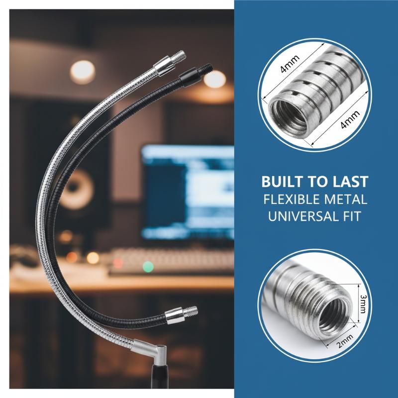 LED M4 Black Silver Microphone - Drain Snake Flexible recension och pris