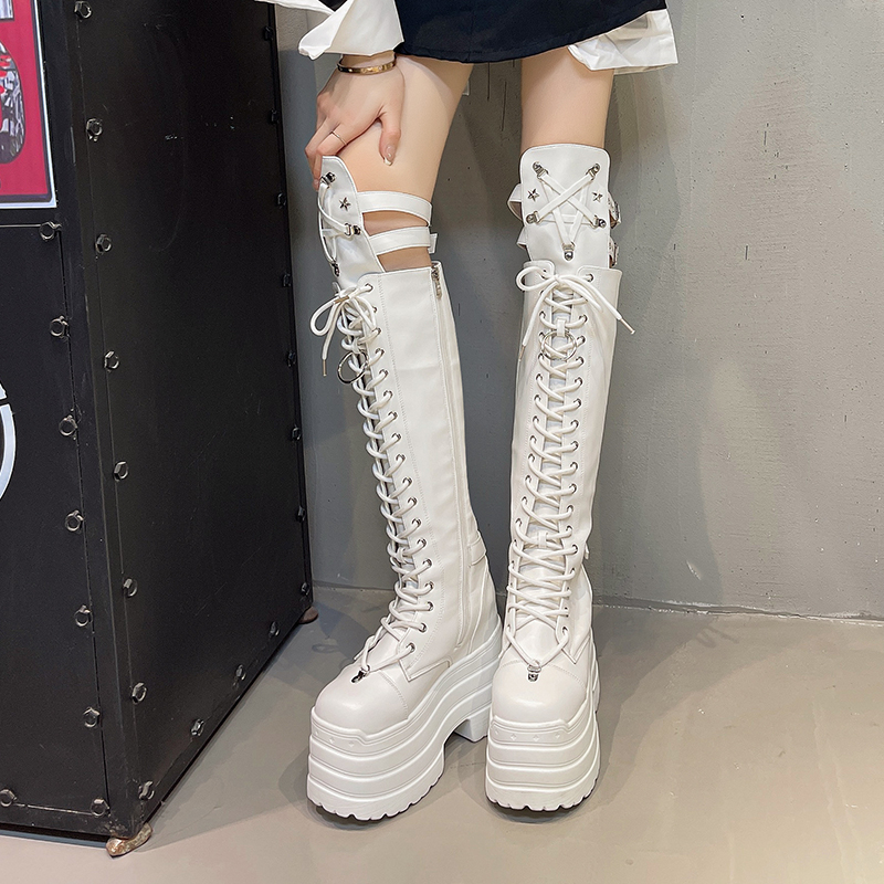 Punk Women Boots Ladies Cospla - Pipe Bending Spring recension och pris