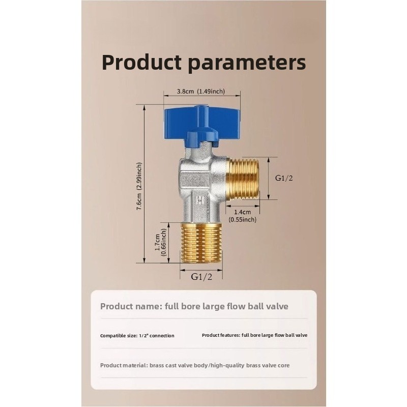 Brass Titanium G1/2 Toilet Flu - Toilet Fill Valve recension och pris